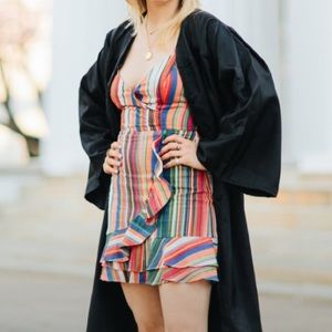 Parker Red Raindbow Mini Dress - sz 4